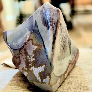 Vintage 80s Tony Evans Signed 530 Raku Art Pottery 8" Vase